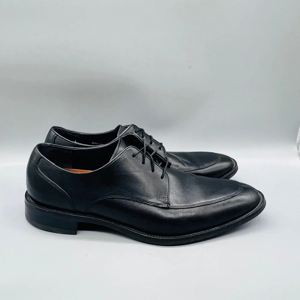 Cole Haan Shoes Mens 10.5 Black Leather Grand OS Split Toe Derby Oxfords Dress